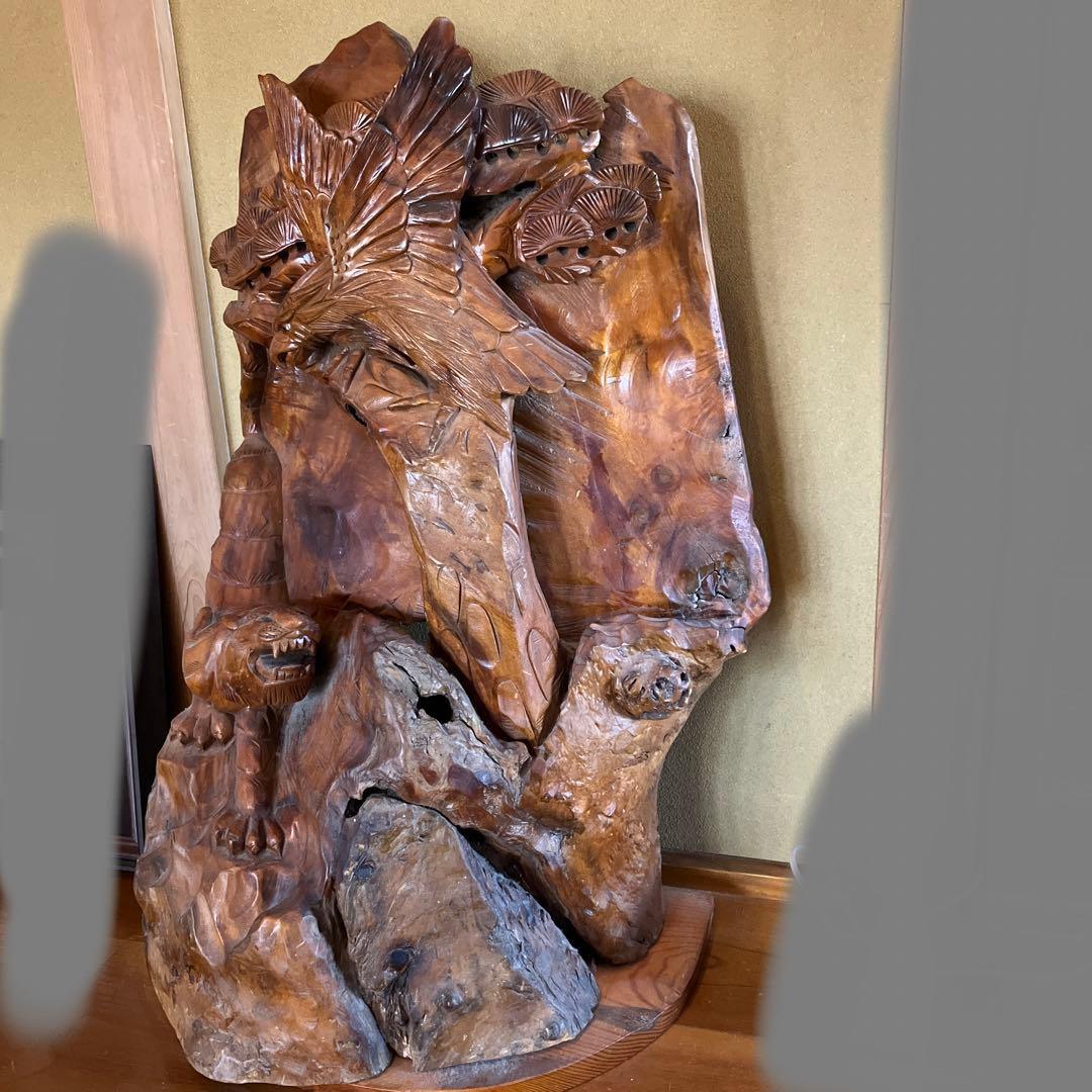 木彫り　置物　玄関アート