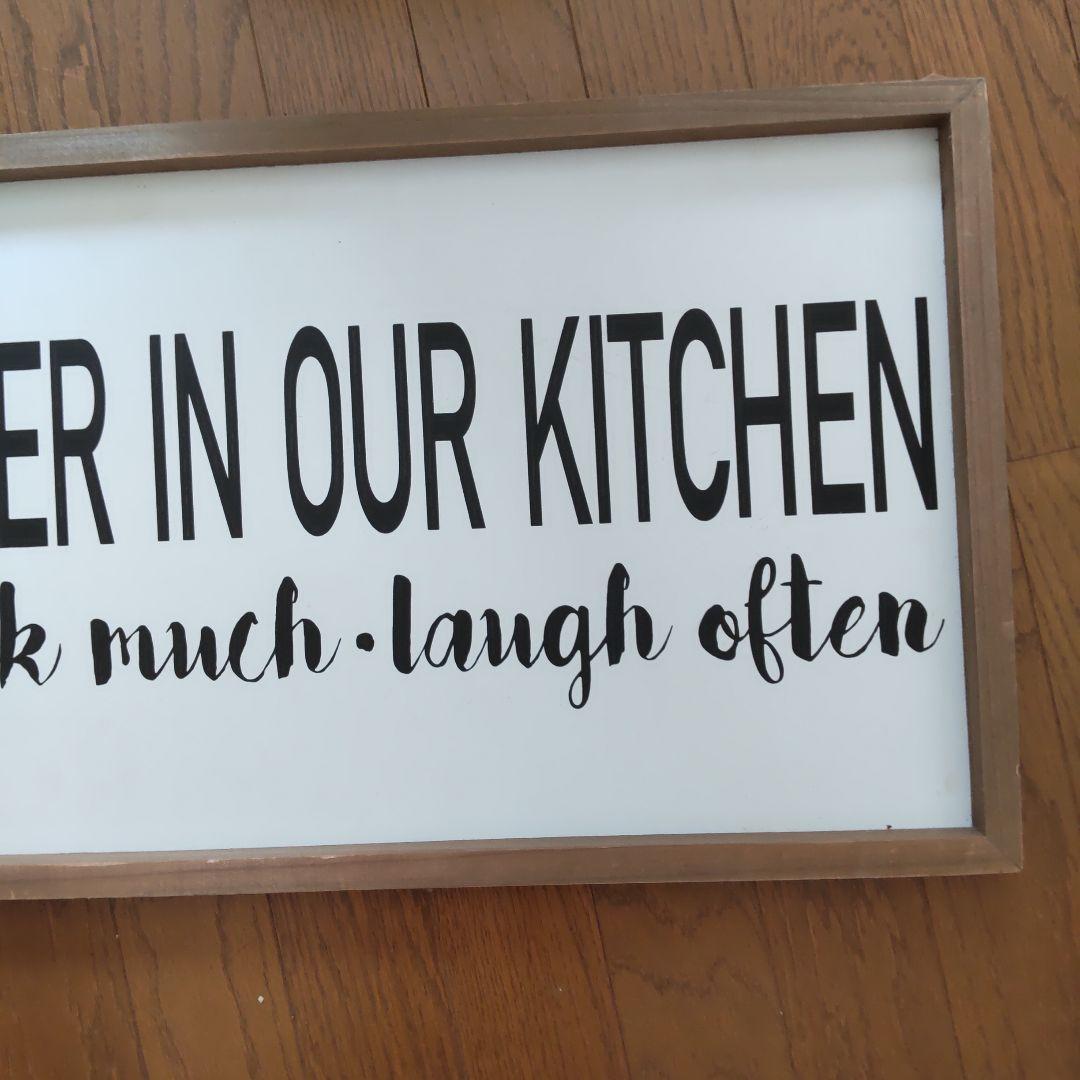 店内用ボード 木製 COME GATHER IN OUR KITCHEN 2枚