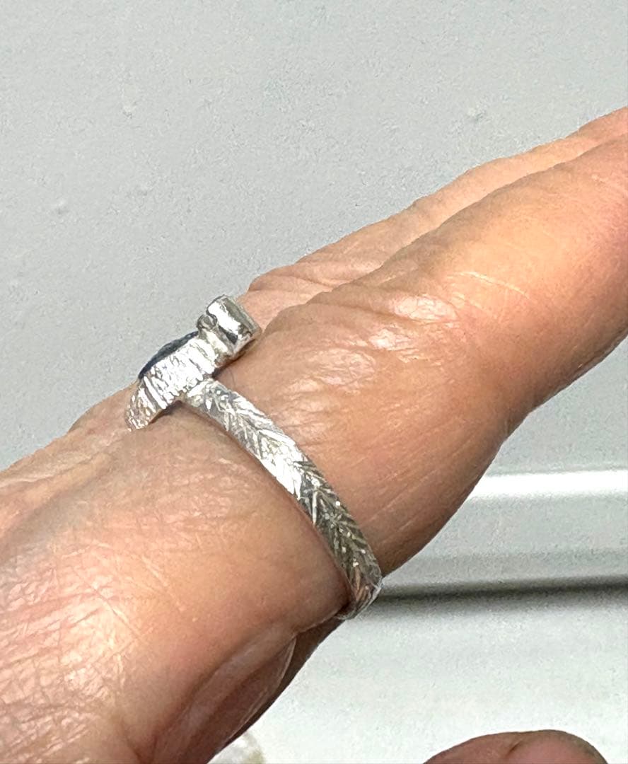 アクアマリンカービングシルバーリング