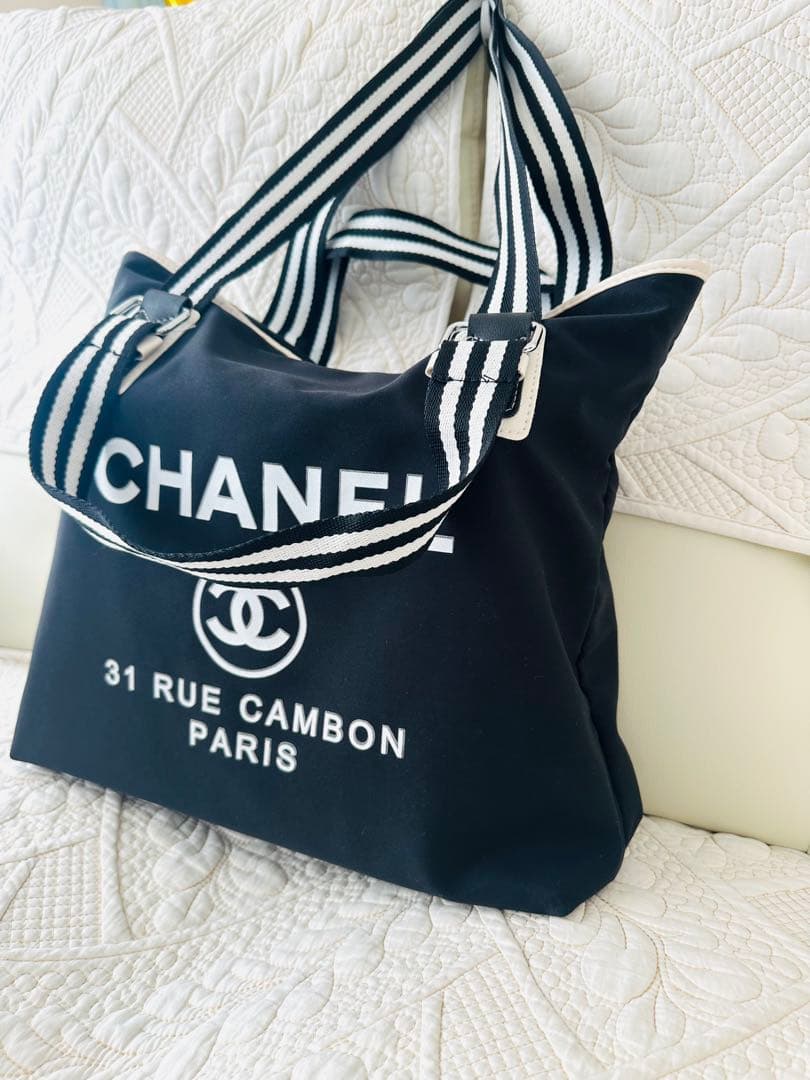 CHANEL☆ノベルティトートバッグ未使用品黒ショルダーバッグ2wayブラック