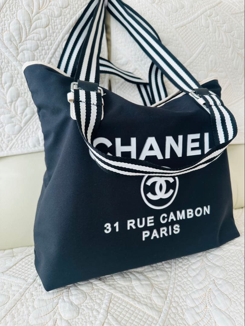 CHANEL☆ノベルティトートバッグ未使用品黒ショルダーバッグ2wayブラック