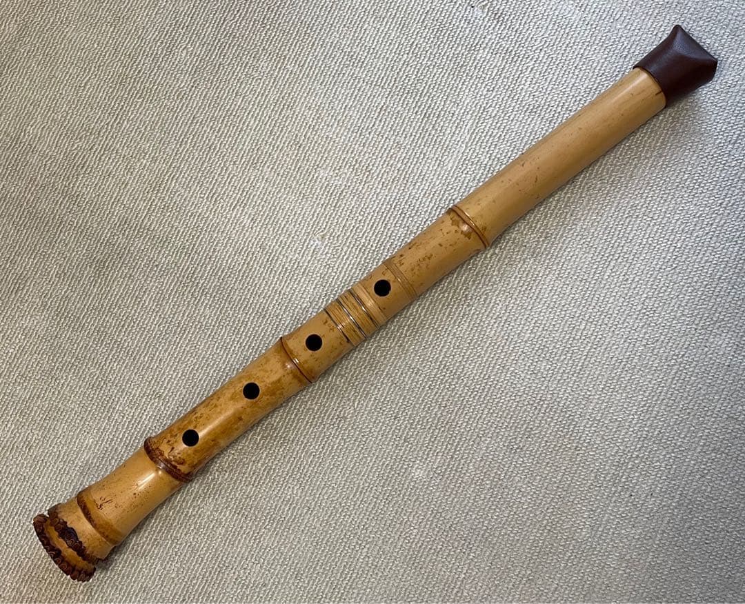 都山流尺八　一尺八寸(D)管　金唄口　精華銘