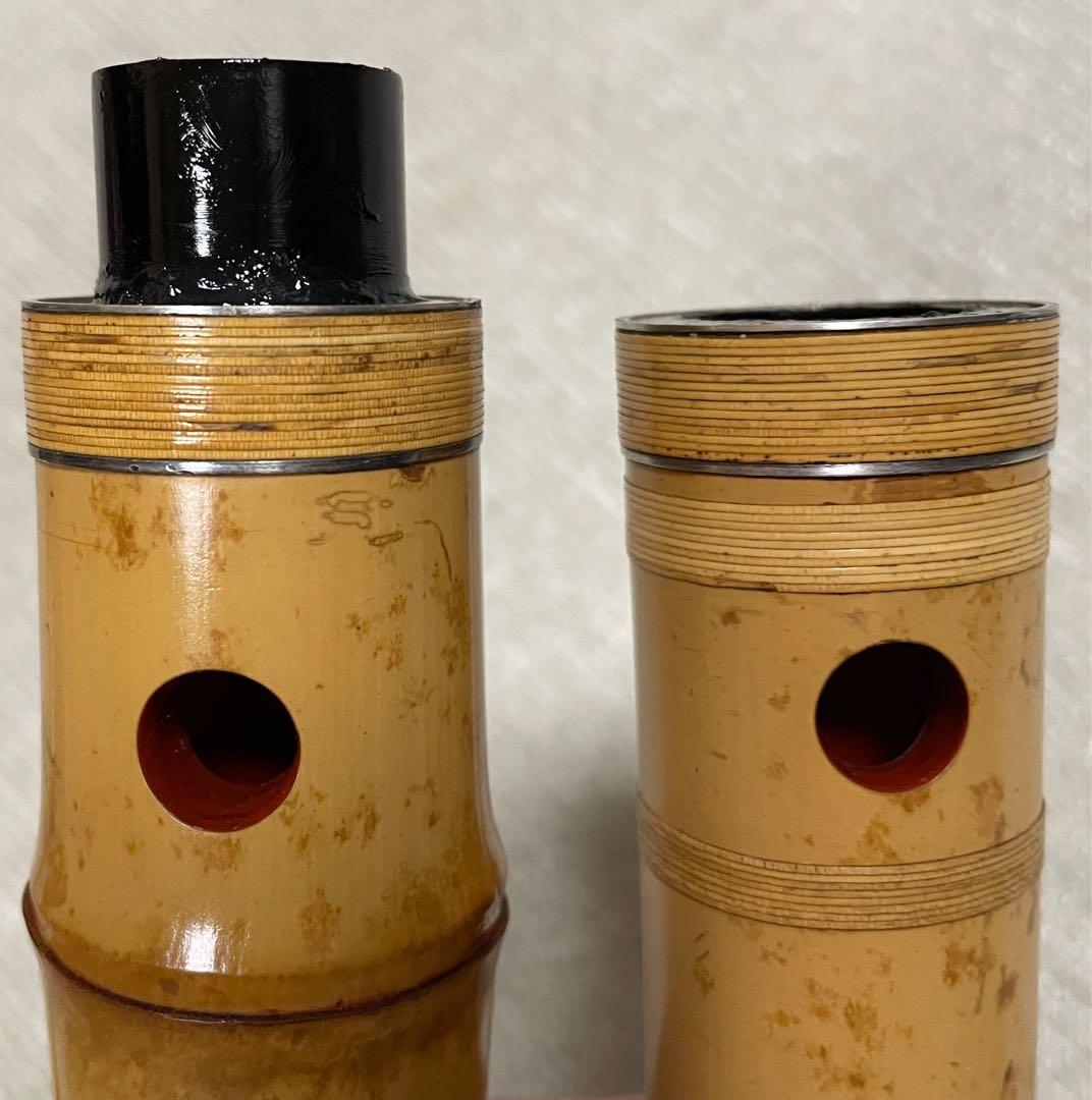 都山流尺八　一尺八寸(D)管　金唄口　精華銘