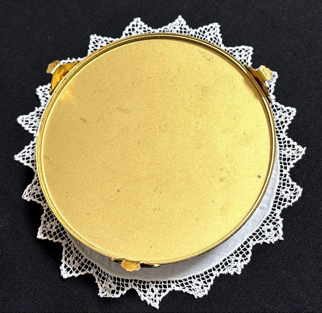 英国製 プチポワン 刺繍/薔薇 すずらんドレッサー/ジュエリーボックス