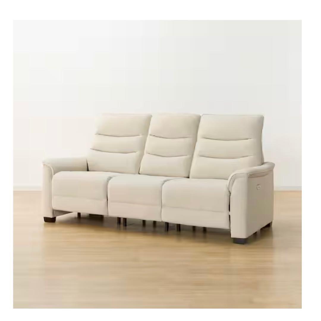 新品未開封 ニトリ 3人掛け電動リクライニングソファ 合皮 Nビリー