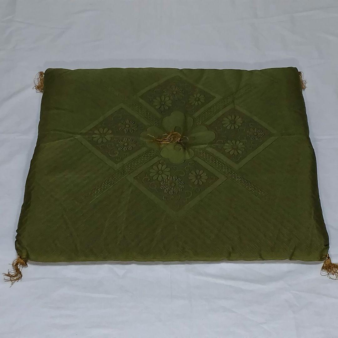 銘仙判(55×59cm) 座布団5枚組 グリーン