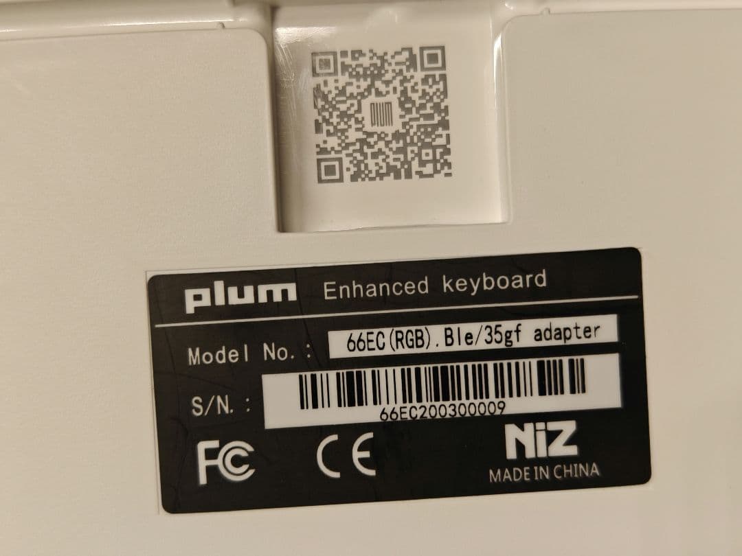 NiZ Plum 66EC(RGB) 35g Ble 静電容量無接点 本体のみ