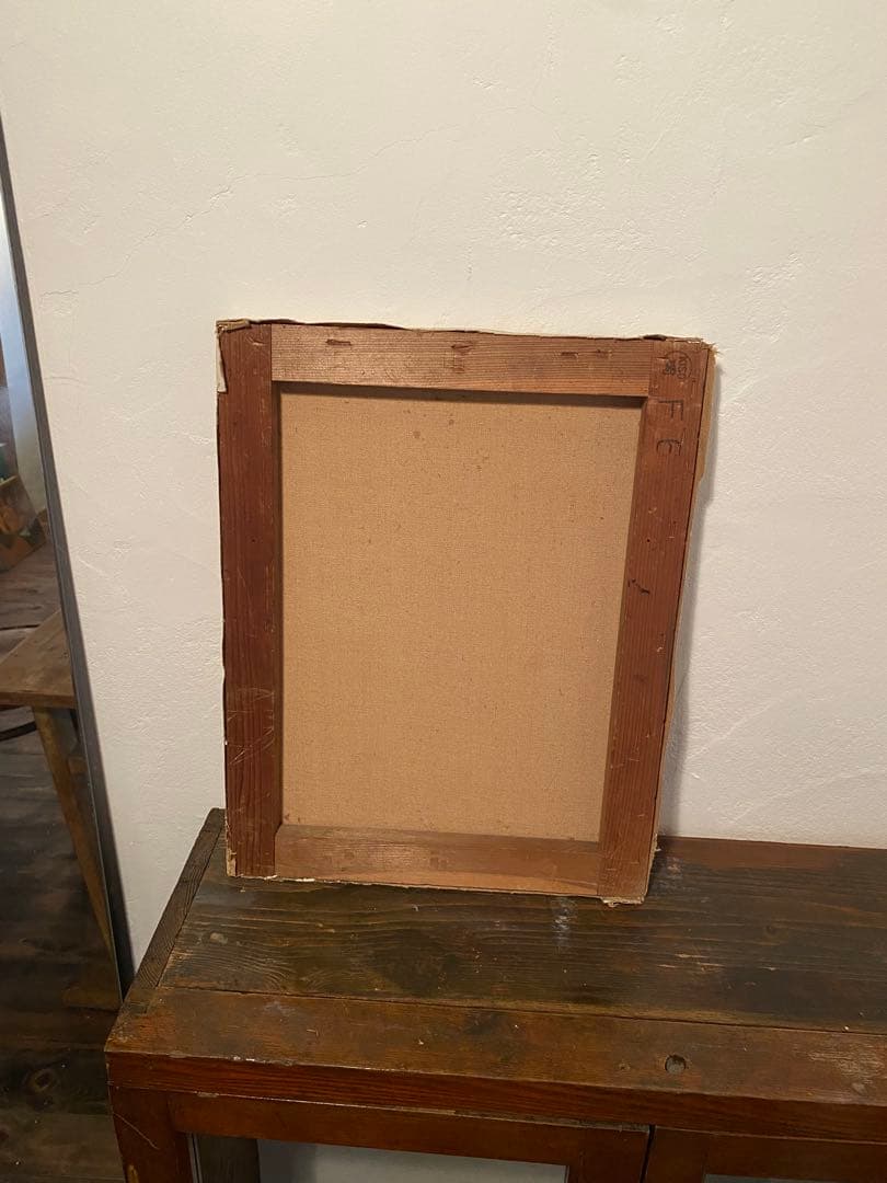 《風化の森》 抽象画 油絵 F6号 41×32cm テクスチャー作品 額なし