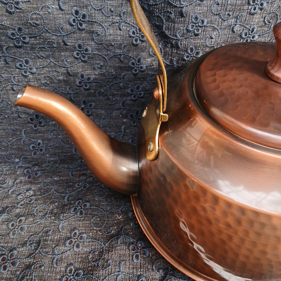 新潟　燕　純銅製　鎚起薬缶