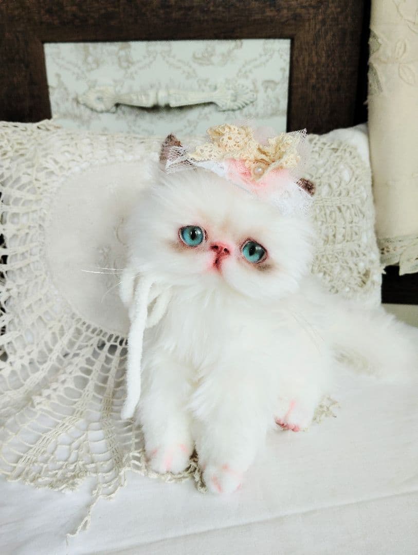 生後１か月♡元気いっぱい♡可愛い子猫ちゃん♡アートドール♡ぬいぐるみ♡