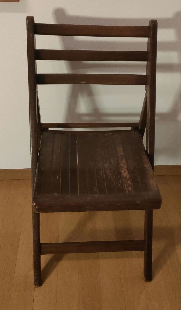 木製 無垢材 フォールディングチェア 80s 90s ヴィンテージ 2脚セット