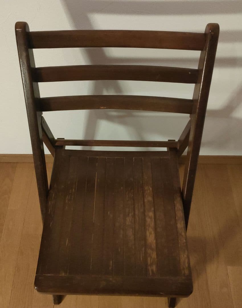 木製 無垢材 フォールディングチェア 80s 90s ヴィンテージ 2脚セット