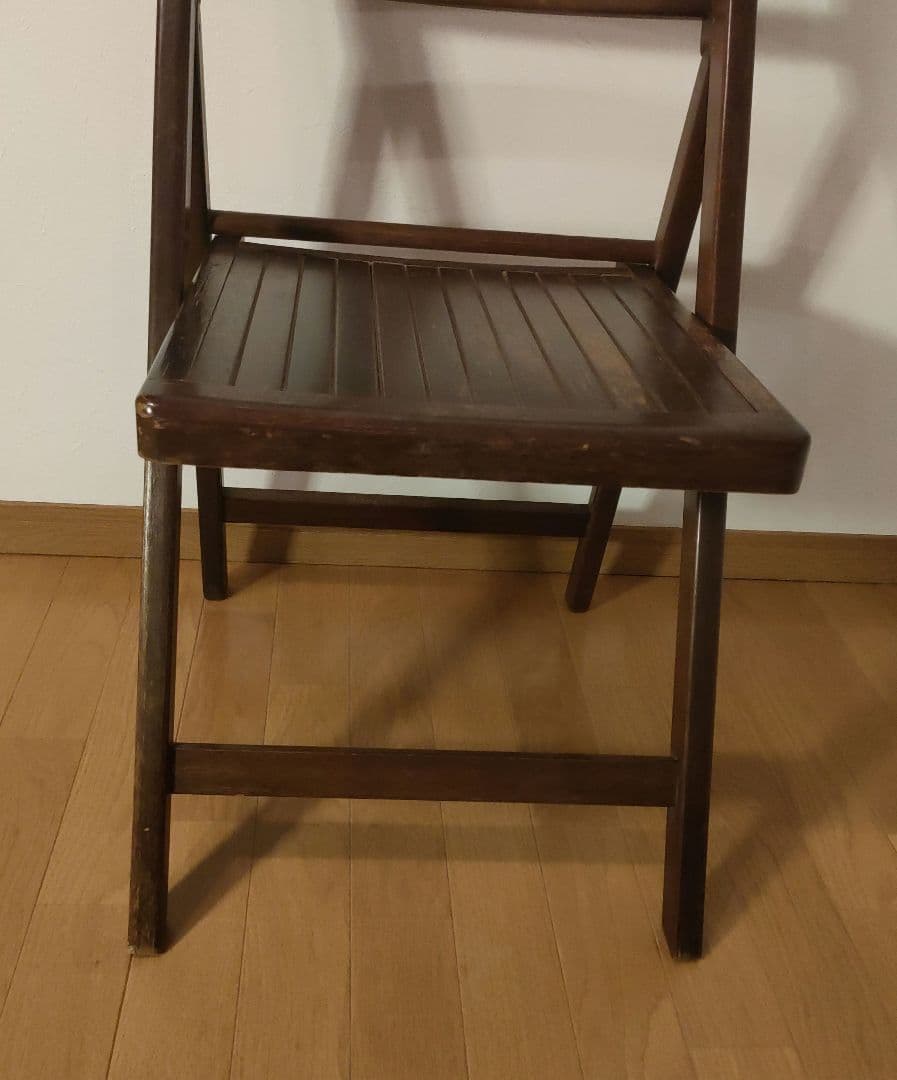 木製 無垢材 フォールディングチェア 80s 90s ヴィンテージ 2脚セット