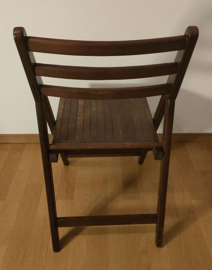 木製 無垢材 フォールディングチェア 80s 90s ヴィンテージ 2脚セット