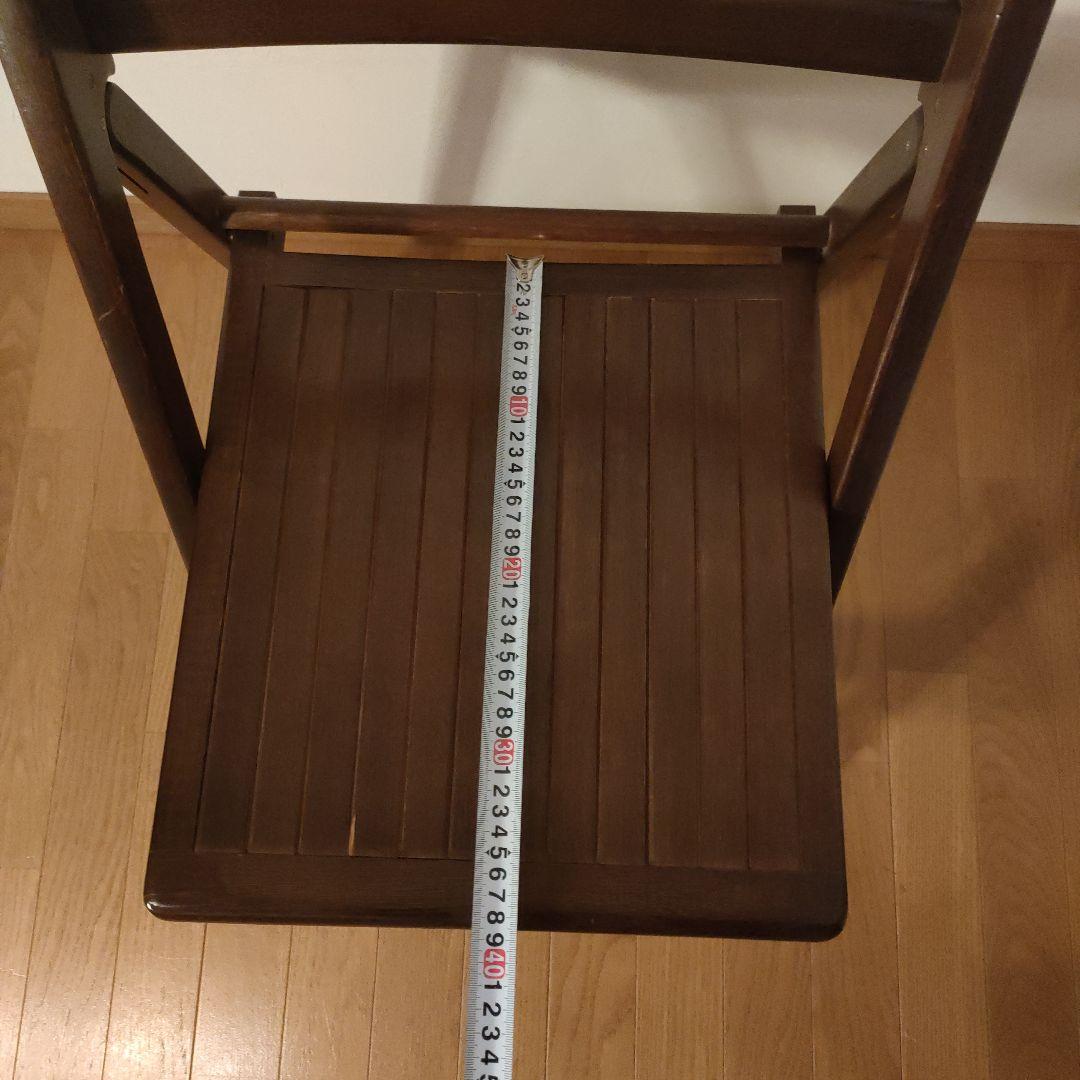 木製 無垢材 フォールディングチェア 80s 90s ヴィンテージ 2脚セット