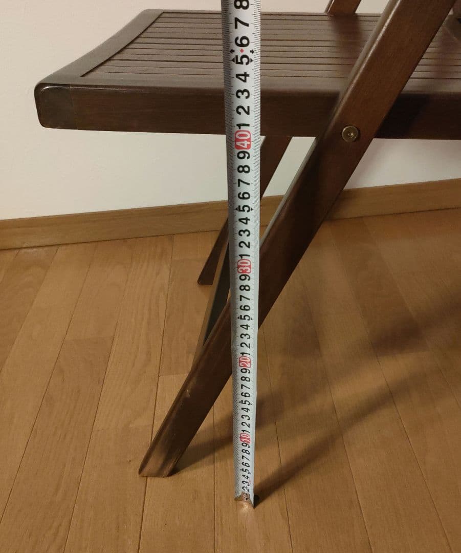 木製 無垢材 フォールディングチェア 80s 90s ヴィンテージ 2脚セット