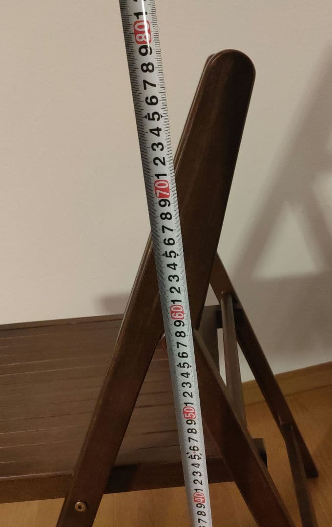 木製 無垢材 フォールディングチェア 80s 90s ヴィンテージ 2脚セット