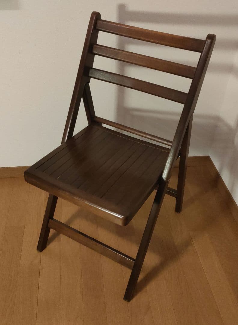 木製 無垢材 フォールディングチェア 80s 90s ヴィンテージ 2脚セット
