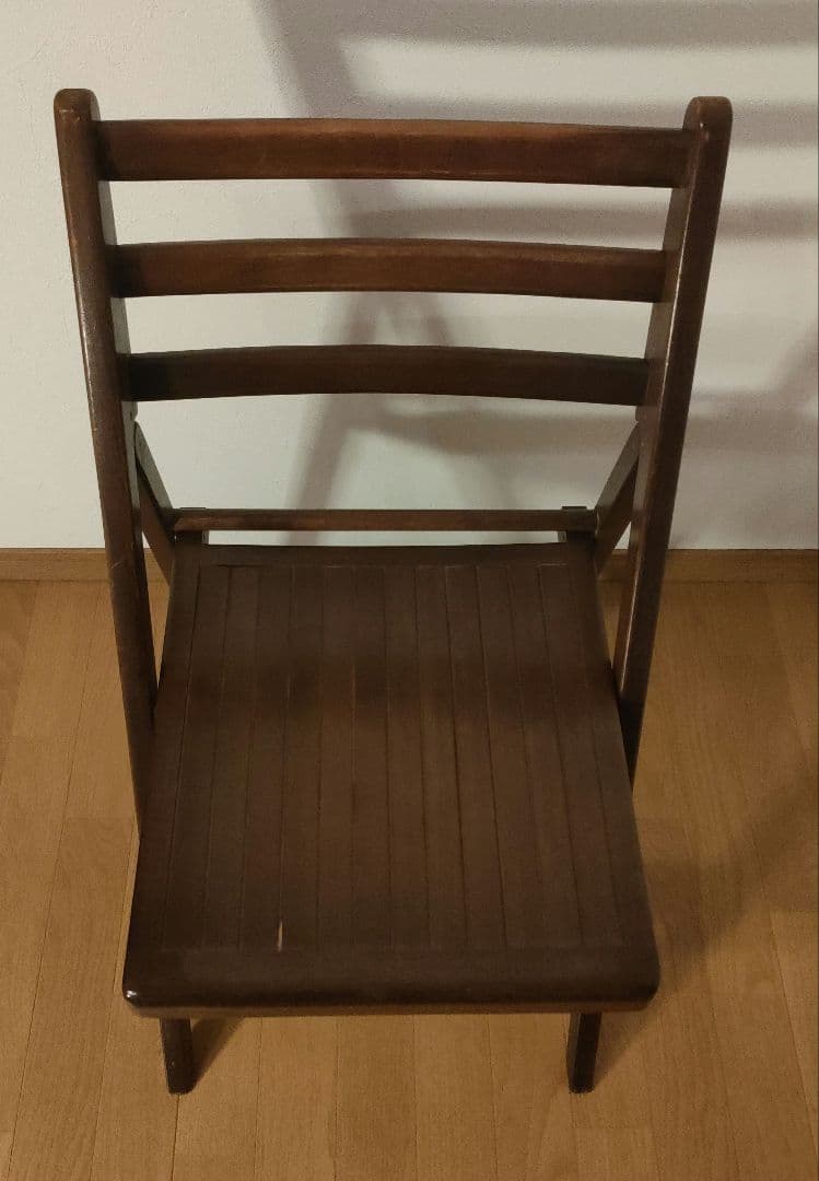 木製 無垢材 フォールディングチェア 80s 90s ヴィンテージ 2脚セット