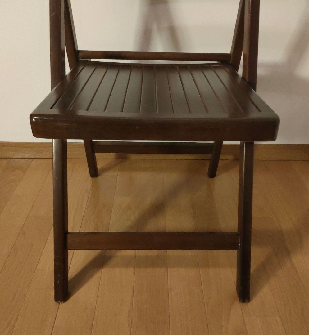木製 無垢材 フォールディングチェア 80s 90s ヴィンテージ 2脚セット