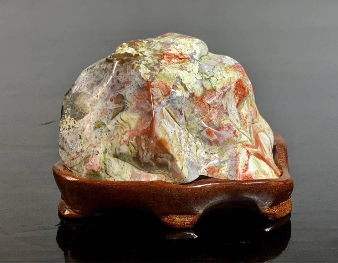 佐渡錦紅石  佐渡赤玉石 横7×高4.5×奥行5(cm)  120g