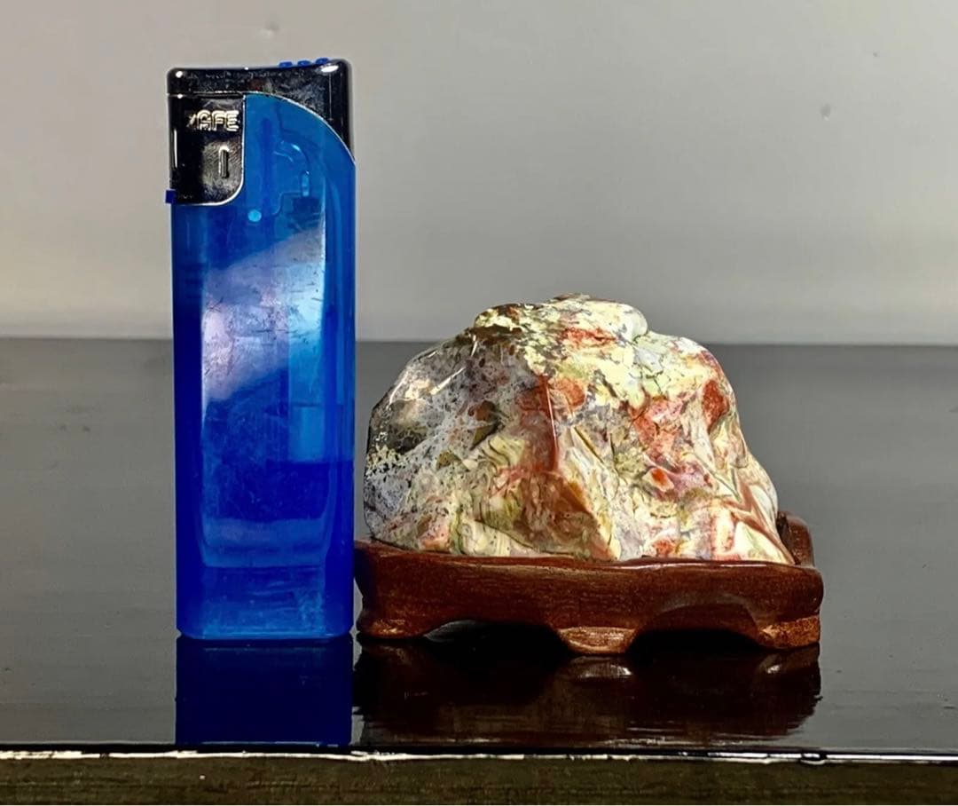 佐渡錦紅石  佐渡赤玉石 横7×高4.5×奥行5(cm)  120g