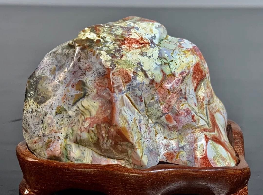 佐渡錦紅石  佐渡赤玉石 横7×高4.5×奥行5(cm)  120g