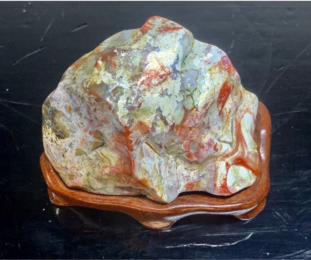 佐渡錦紅石  佐渡赤玉石 横7×高4.5×奥行5(cm)  120g