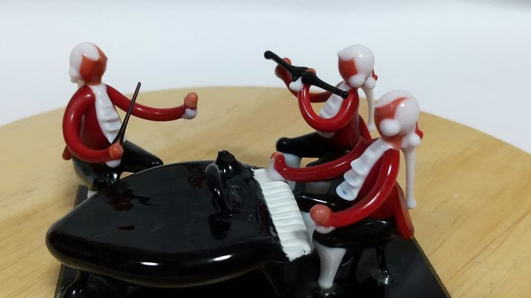 モーツァルト三重奏 ベネチアングラス イタリア ベニス ムラーノ島 正規品