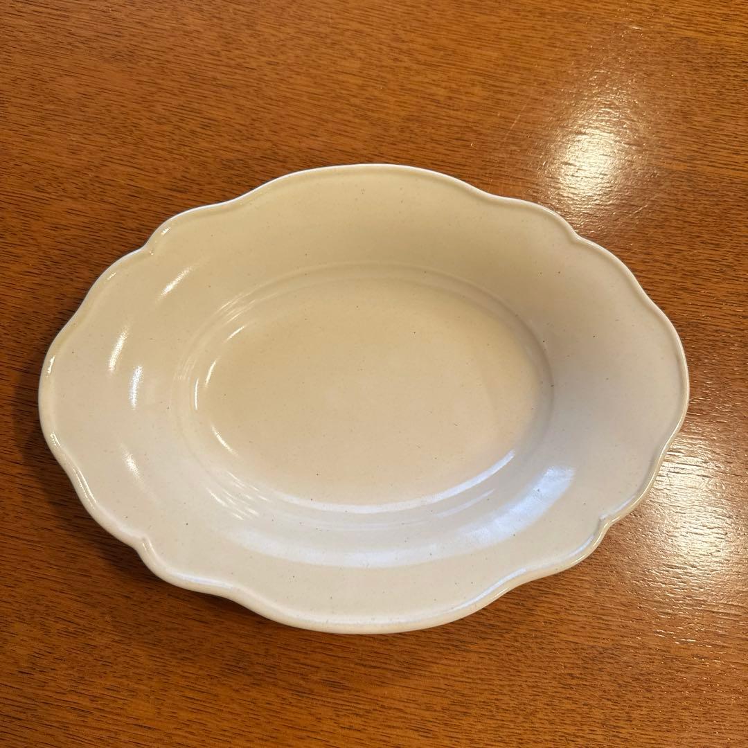 アワビウェア　awabi wear オーバル皿　アイボリー　新品未使用品 2枚