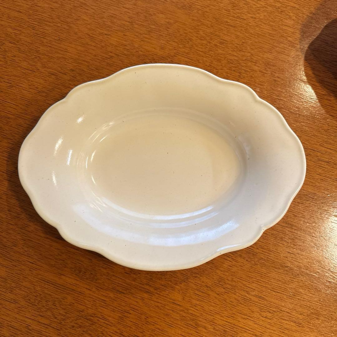 アワビウェア　awabi wear オーバル皿　アイボリー　新品未使用品 2枚
