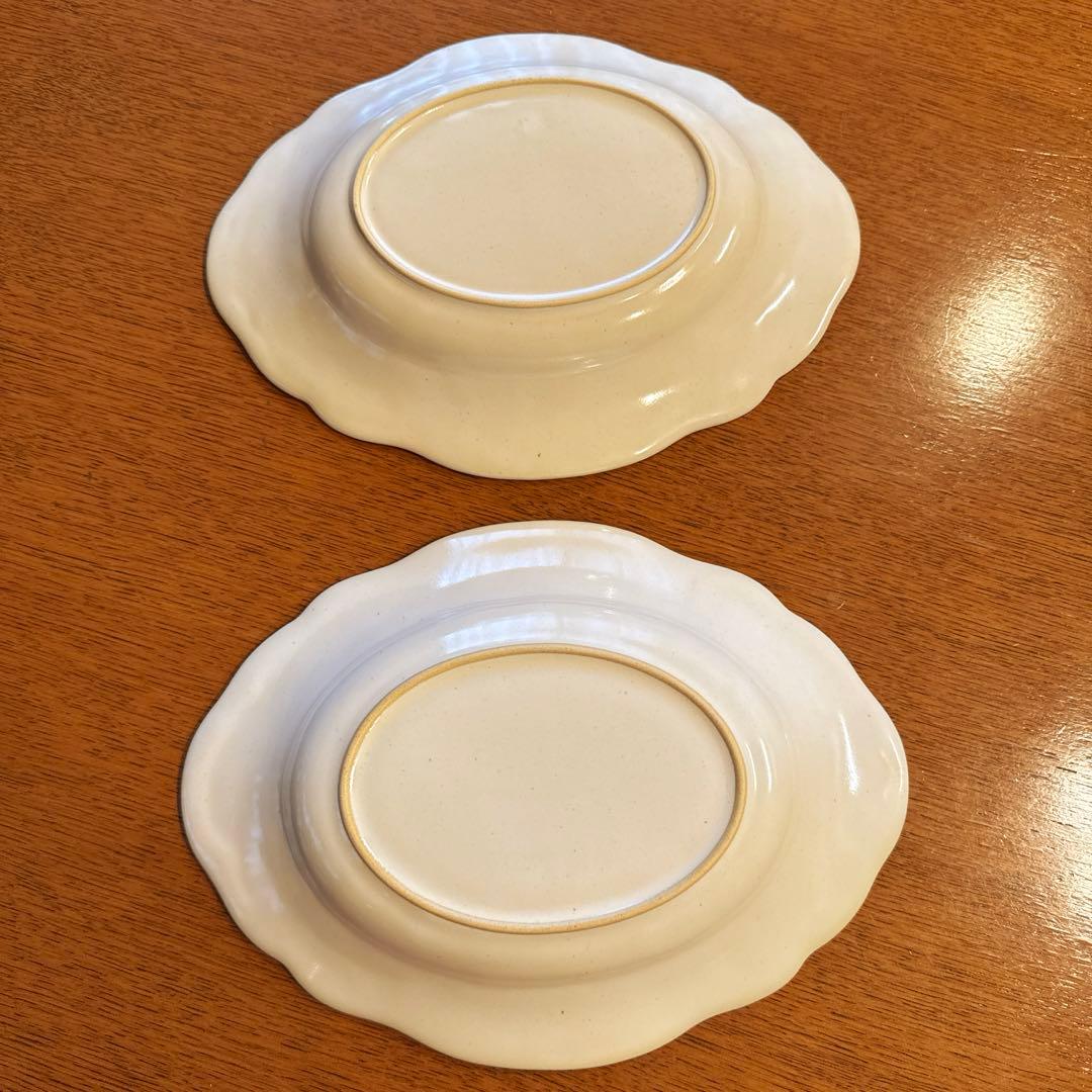 アワビウェア　awabi wear オーバル皿　アイボリー　新品未使用品 2枚