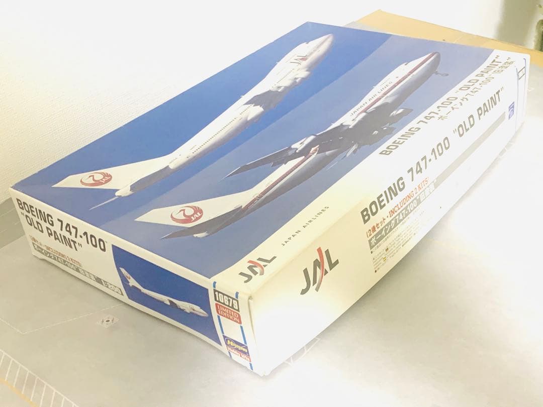ハセガワ１／２００日航Ｂ７４７－１００旧塗装２機セット／プラモデルキット中古品