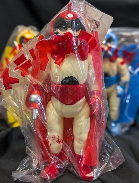 モゲラ２体＆未開封ミステリアン赤青黄（Ｍ１号）ソフビフィギュア計５体セット