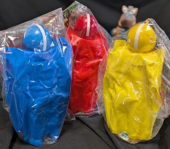 モゲラ２体＆未開封ミステリアン赤青黄（Ｍ１号）ソフビフィギュア計５体セット