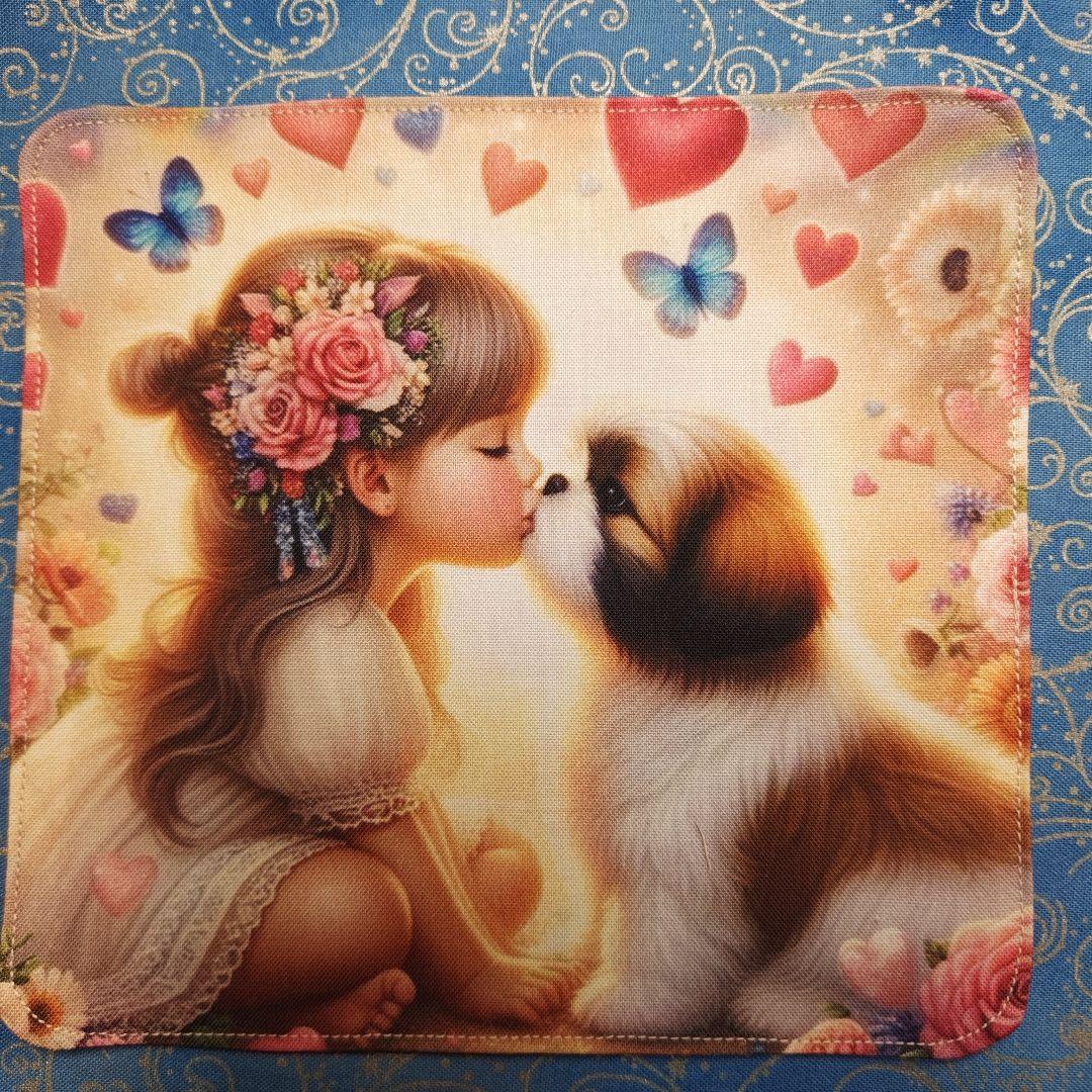 ゆか　ハンカチ　ワンコさん柄　18枚