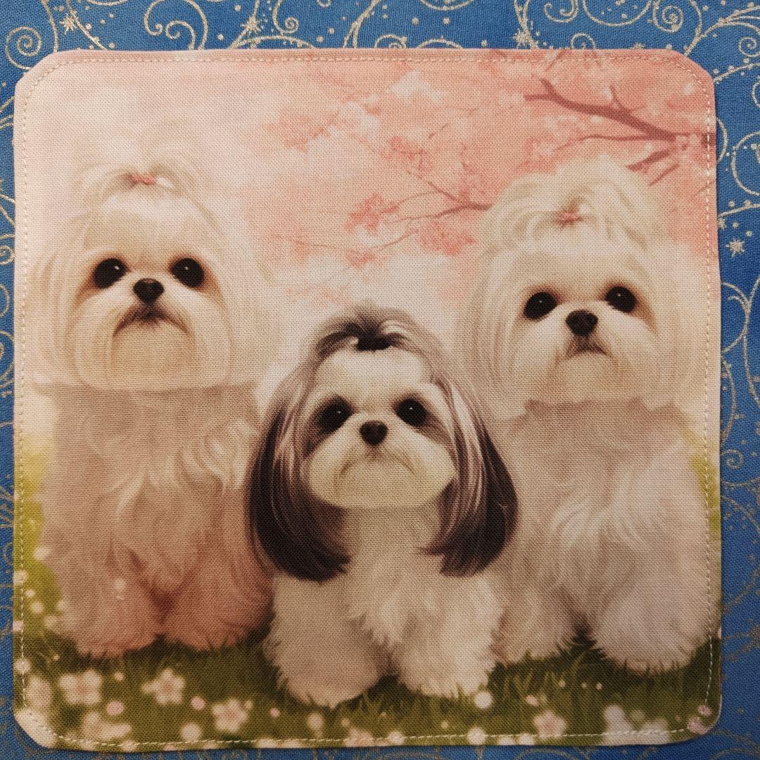 ゆか　ハンカチ　ワンコさん柄　18枚