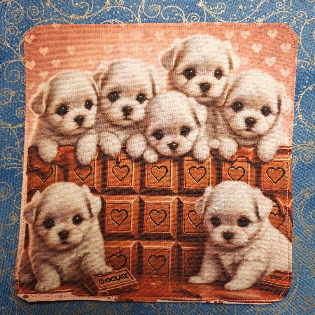 ゆか　ハンカチ　ワンコさん柄　18枚