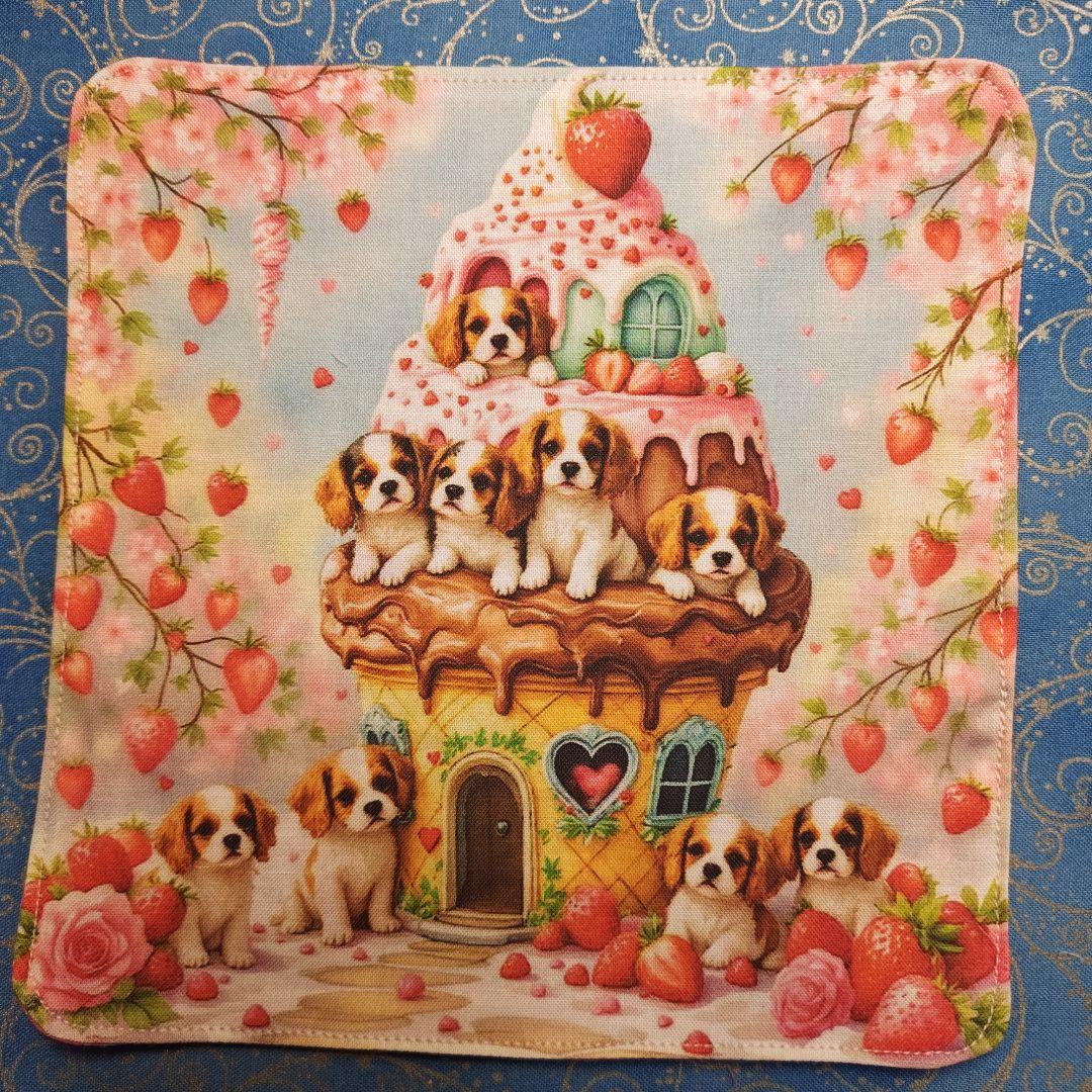 ゆか　ハンカチ　ワンコさん柄　18枚