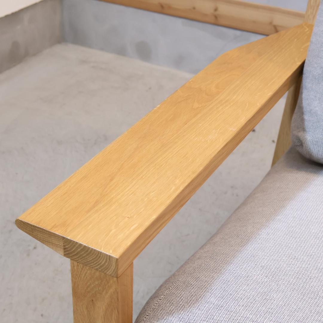 無印良品 MUJI オーク材 フェザー 2シーターソファ 2人掛けソファ