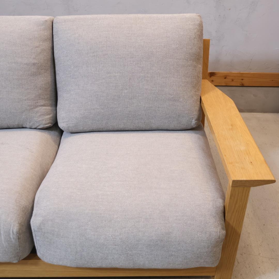 無印良品 MUJI オーク材 フェザー 2シーターソファ 2人掛けソファ