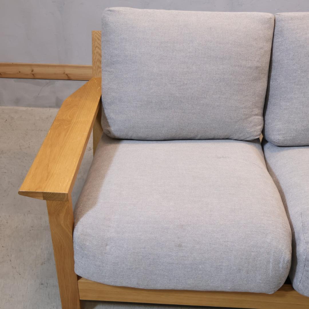 無印良品 MUJI オーク材 フェザー 2シーターソファ 2人掛けソファ