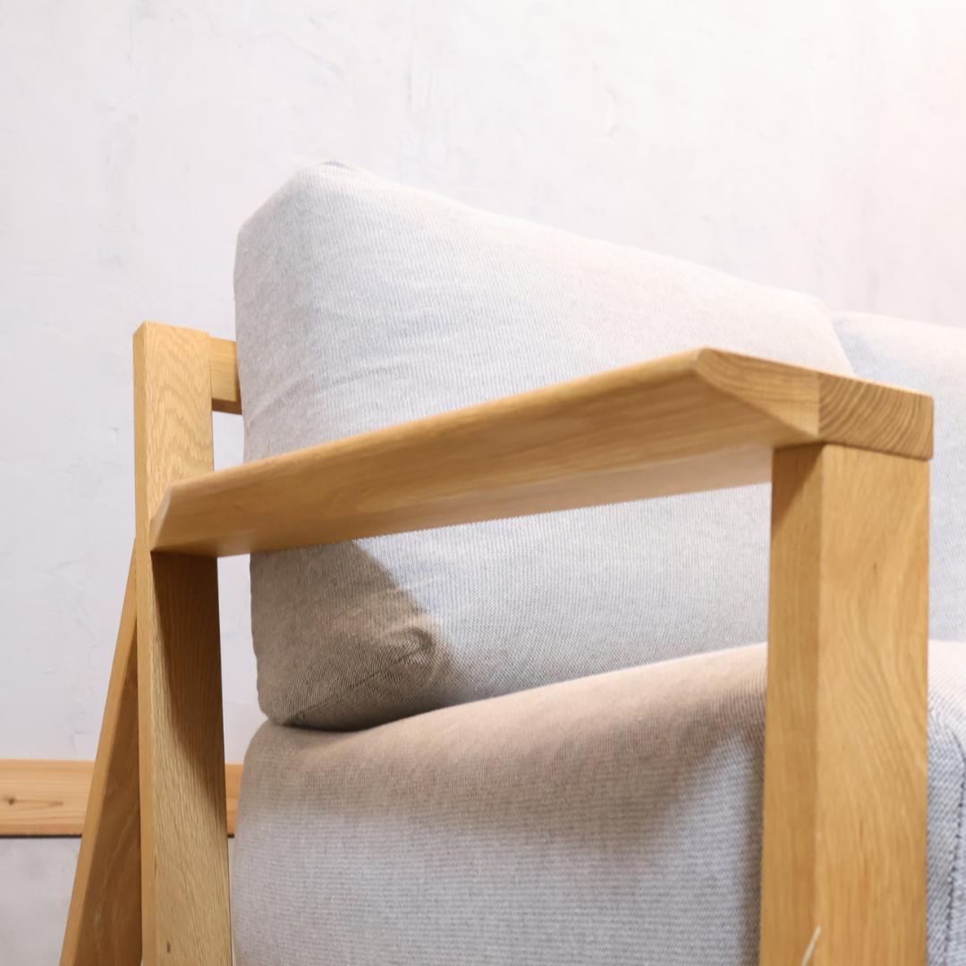 無印良品 MUJI オーク材 フェザー 2シーターソファ 2人掛けソファ