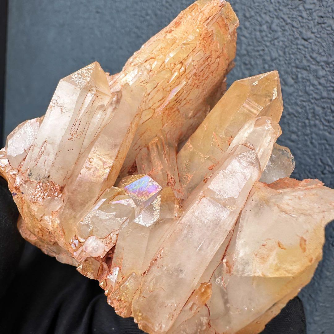 希少 極上❗️ヒマラヤ ゴールデンヒーラー クラスター 水晶癒し天然石A1616