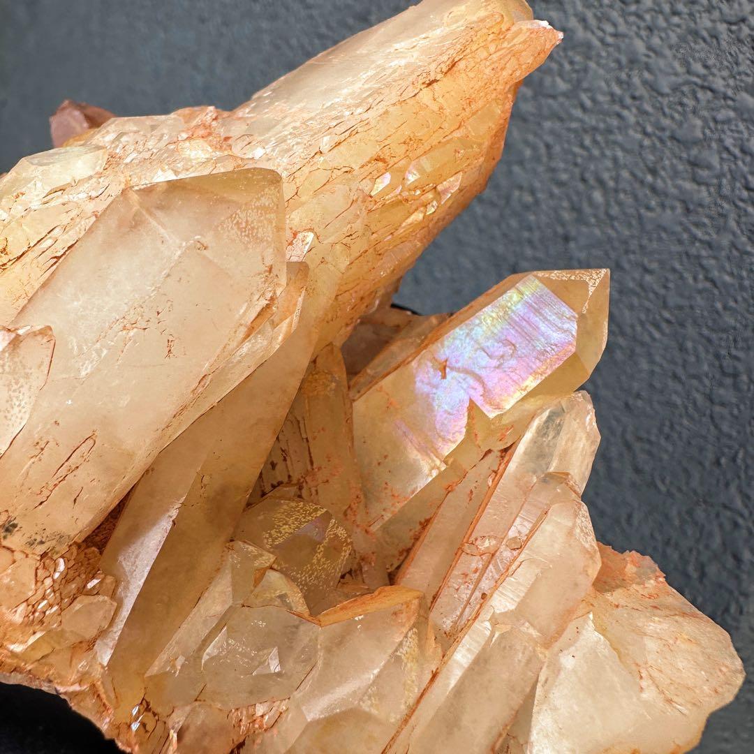 希少 極上❗️ヒマラヤ ゴールデンヒーラー クラスター 水晶癒し天然石A1616