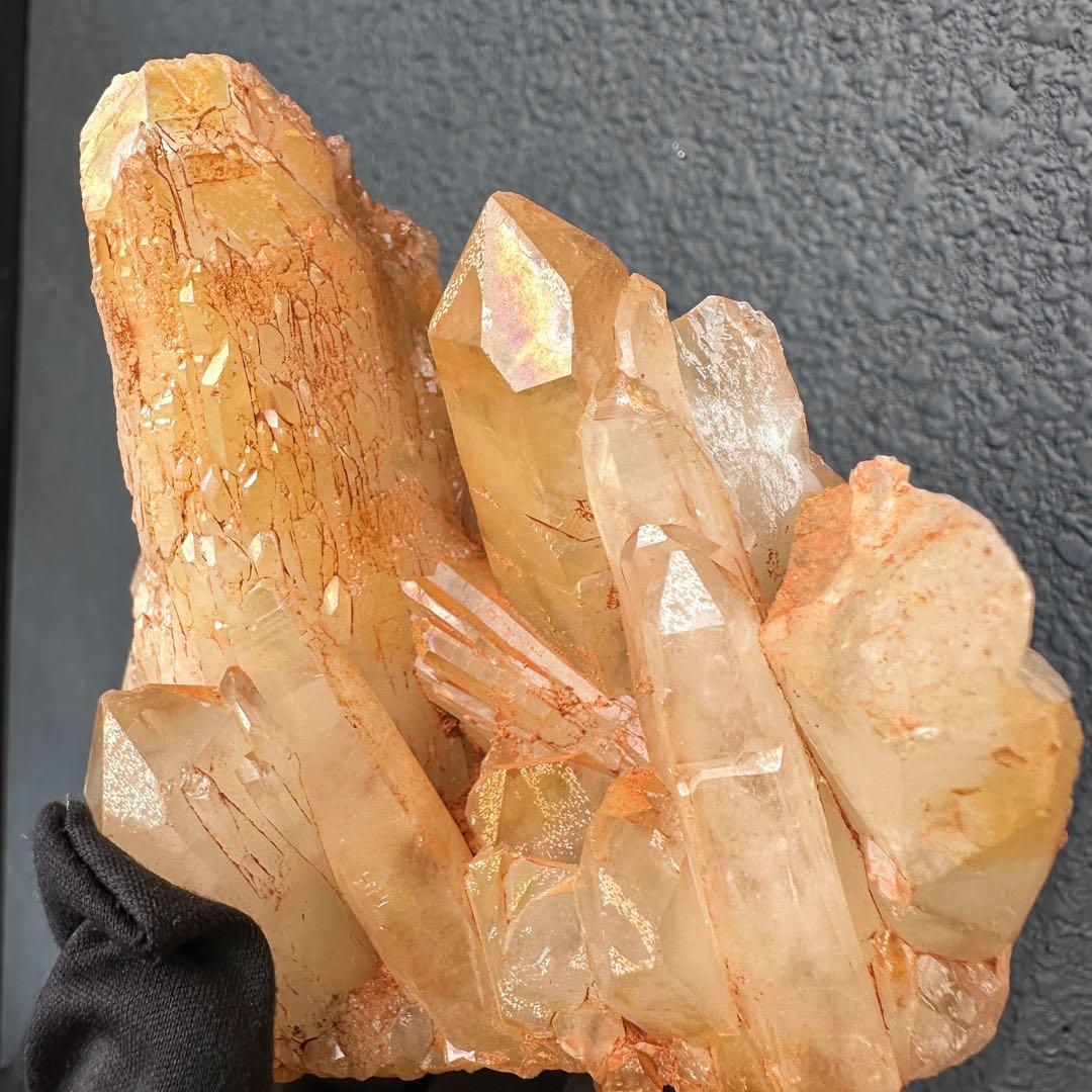 希少 極上❗️ヒマラヤ ゴールデンヒーラー クラスター 水晶癒し天然石A1616