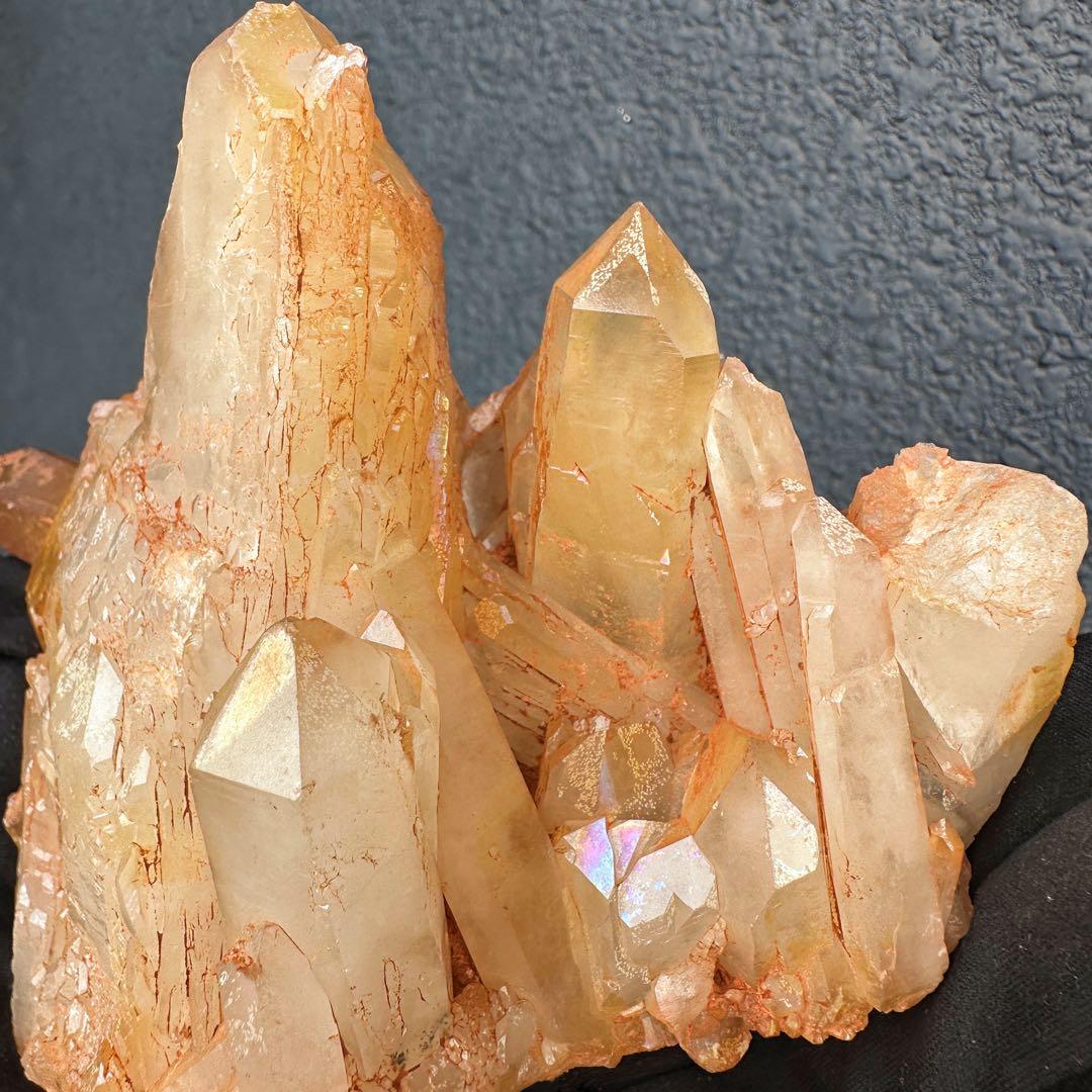 希少 極上❗️ヒマラヤ ゴールデンヒーラー クラスター 水晶癒し天然石A1616