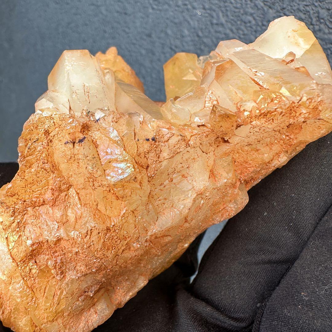 希少 極上❗️ヒマラヤ ゴールデンヒーラー クラスター 水晶癒し天然石A1616