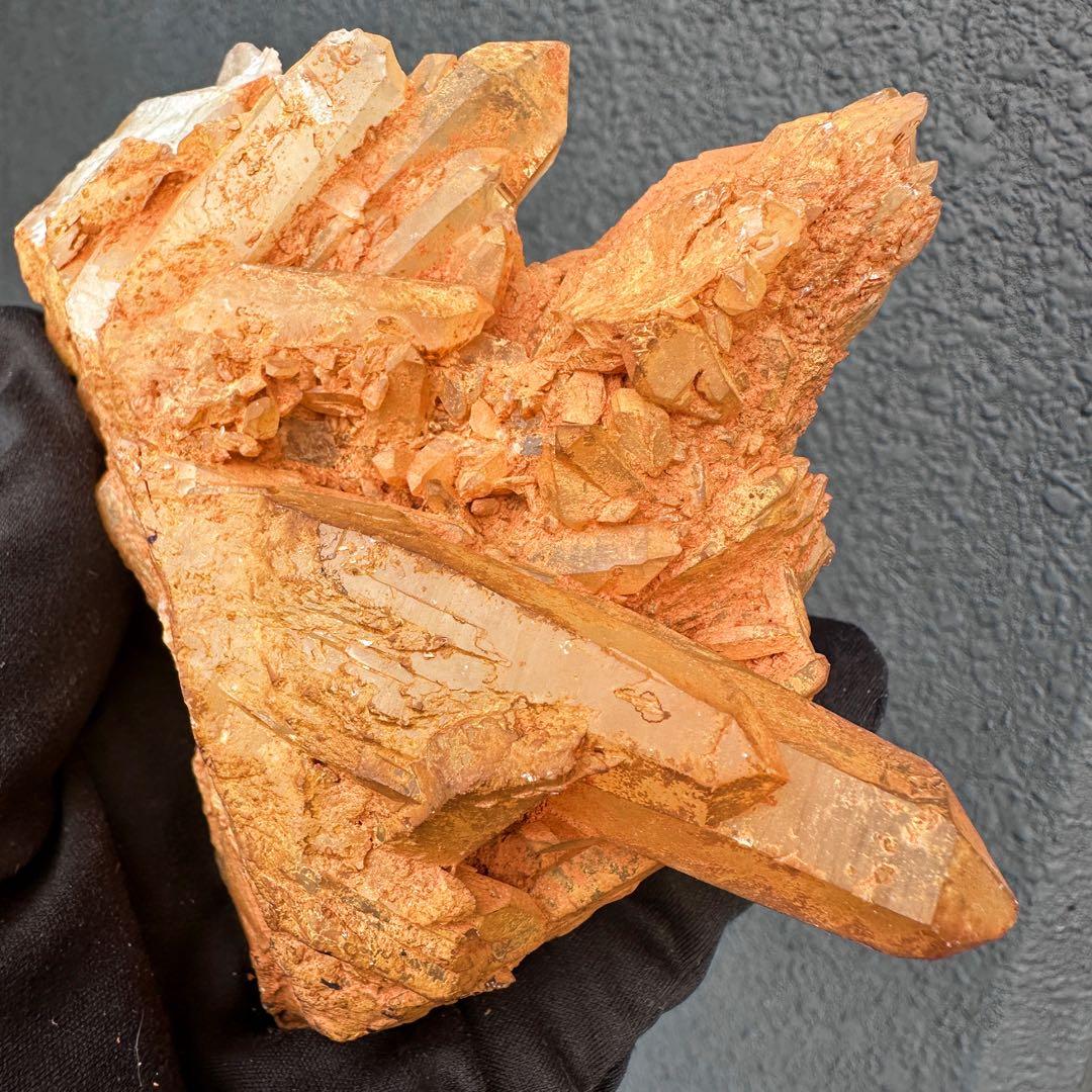 希少 極上❗️ヒマラヤ ゴールデンヒーラー クラスター 水晶癒し天然石A1616