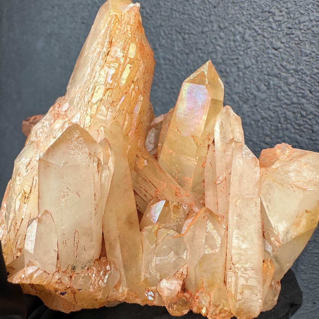 希少 極上❗️ヒマラヤ ゴールデンヒーラー クラスター 水晶癒し天然石A1616